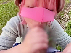 Pov Ver 白昼　公園て義理のにフェラ　口内発射　サーメン飲んてもらった