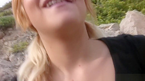 Pretty Blonde Dresses Up For A Hot Time