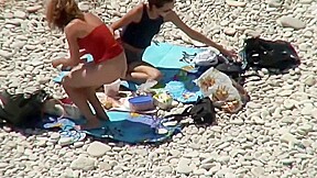 Pretty Ladies Get Naked On The Beach