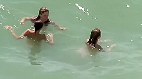 Pretty Ladies Get Naked On The Beach