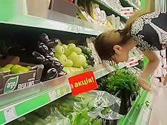Pretty One With Vegetables In Upskirt Porn