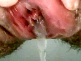 Pussy close up - pissing and creampie
