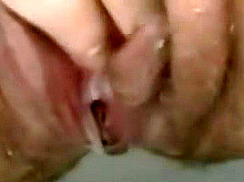 Pussy close up - pissing and creampie