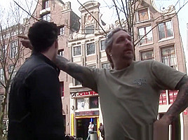 Real dutch prostitute swallows a load of cum