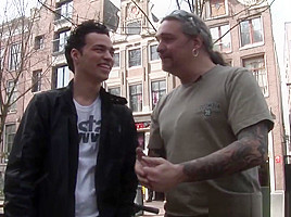 Real dutch prostitute swallows a load of cum