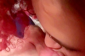 Red head sucking her boyfriends dick