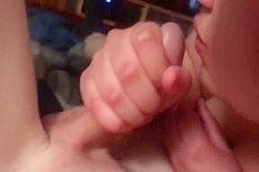 Red head sucking her boyfriends dick
