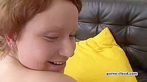 Redhead slut masturbates