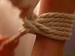 Restrained sub stud submits to his master