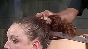 Restrained submissive spitroasted and slapped