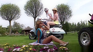 Rough Ffm Threesome With Hot Babes
