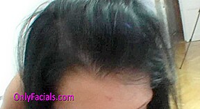 Rough blow job and double facial for czech brunette