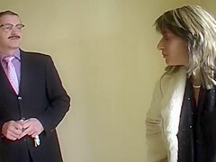 Round Titted German Slut Gets Her Shaved Twat Banged By Two Dudes