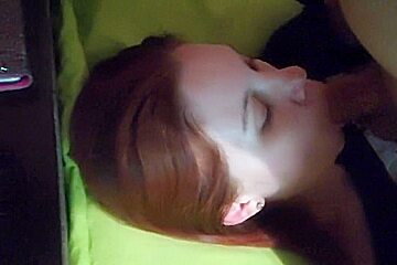 Russian Redhead Girl Mouthfucked All The Way To Her Throat