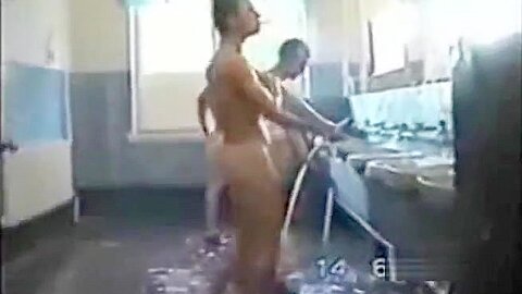 Russian army morning shower
