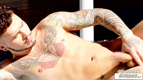 SOUTHERNSTROKES Tattooed Jock Seth Knight Masturbates Solo