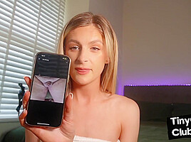 SPH femdom disgusted by small cock of perv from her phone