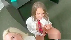 School Hotties Blowing Monster Cock In Pov