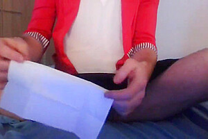 Secretary Crossdresser Horny When Back Home