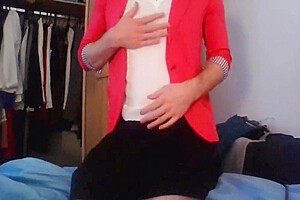 Secretary Crossdresser Horny When Back Home