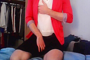 Secretary Crossdresser Horny When Back Home