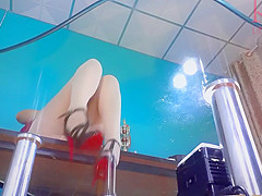 Sexretary  No Panties Secretary  White Transparent Pantyhose