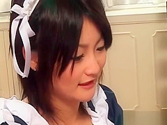 Sexy Japanese Maid Knows How To Work A Pole