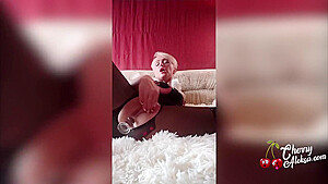 Sexy Milf Masturbates With A Huge Dildo - Cherry Aleksa