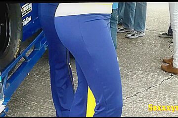Sexy girls on the race track in this racing video