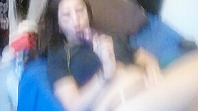 Sexy wife has multiple orgasms on huge dildo