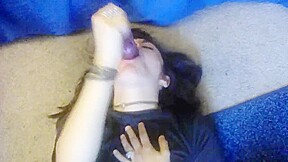 Sexy wife has multiple orgasms on huge dildo