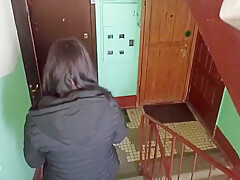 Shameless Wife Walks Down The Street In A Public Place