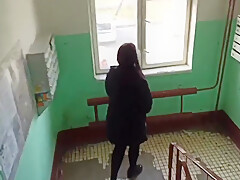 Shameless Wife Walks Down The Street In A Public Place
