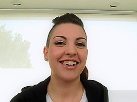 Shaved Head teen 18+ Gets 10 Inches