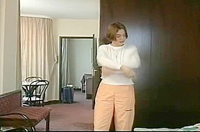 Short-haired girl gets the ass full