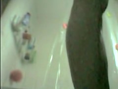 Shower catches body details of nude amateur