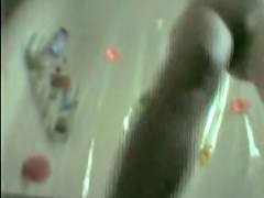 Shower catches body details of nude amateur