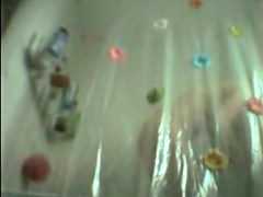 Shower catches body details of nude amateur