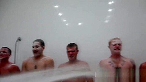 Showers steam up when sergeant takes and fucks gay soldiers