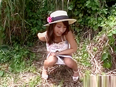 Shunka Ayami Asian babe enjoys giving outdoor tit fuck
