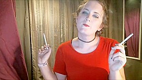 Sissy Tgirl Slut Smoking 2 Cigarettes At Once