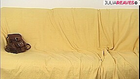 Skinny Bitch Spreads Legs On The Sofa As Lover Fucks Her With A Dildo - RetroGermanCastingTour