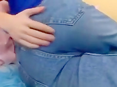 Skinny dude finger hole and blows load