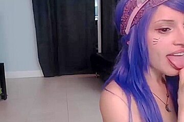 Skinny teen 18+ Blowjob A Big Cock