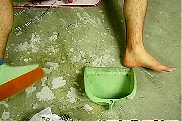 Slave fed with mud and juices