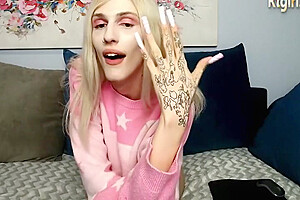 Slim Blonde Tgirl With Tattoos Teases On Webcam