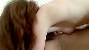 Slim Redhead Steph Goes Black