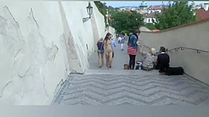 Slim teen 18+ Walks Naked On Public Streets