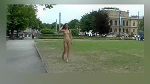 Slim teen 18+ Walks Naked On Public Streets