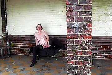 Slut wife pissing inv public